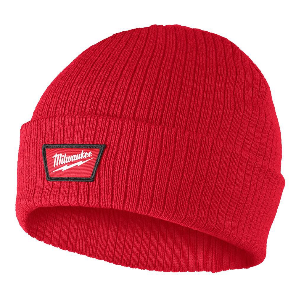 Milwaukee Rib-Knit Cuffed Beanie – Red