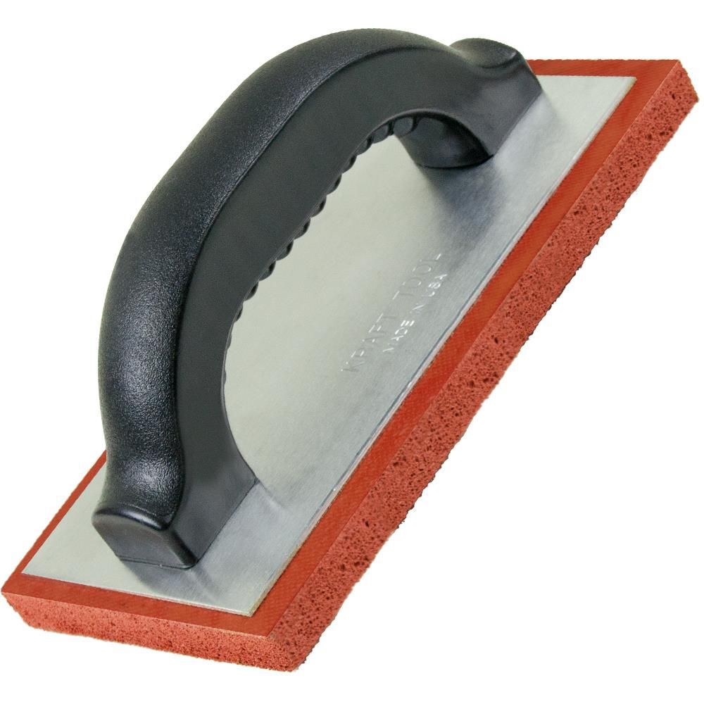 Kraft Tool Co 8 In. x 4 In. x 5/8 In. Fine Cell Rubber Float with Plastic Handle