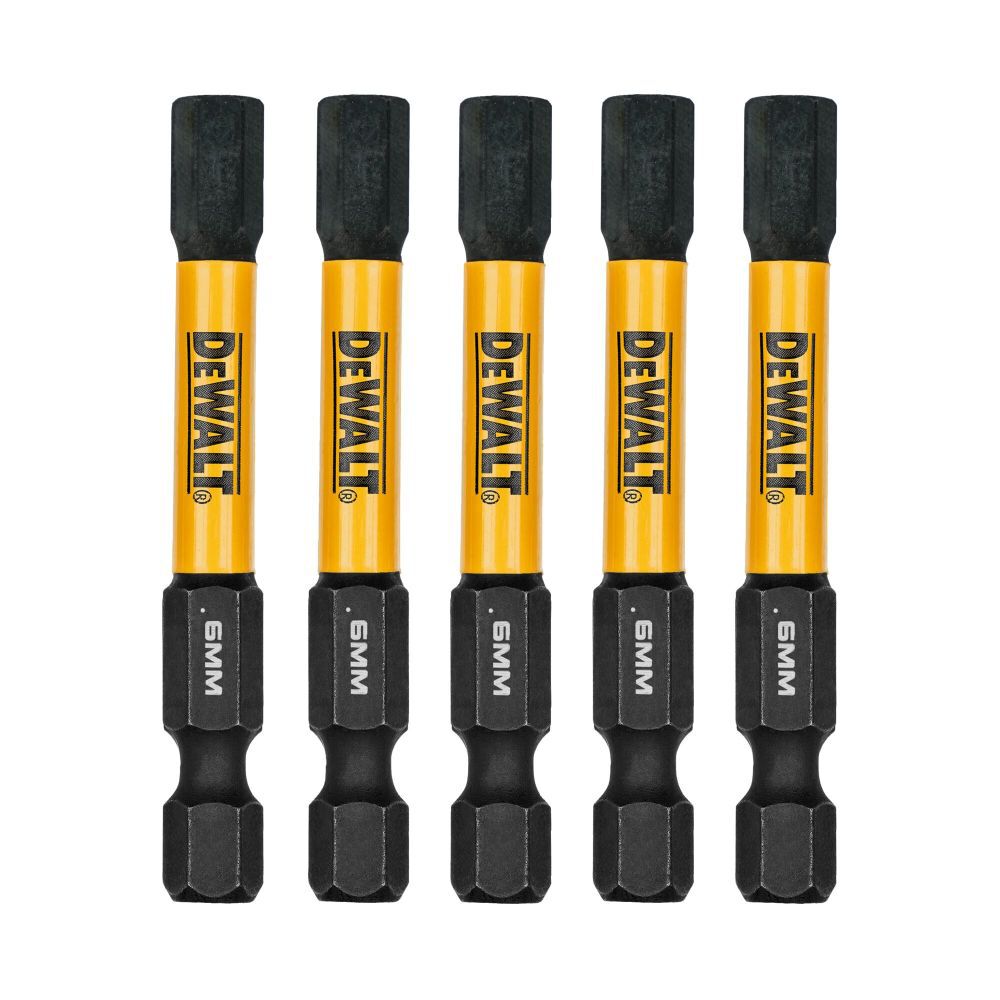 DEWALT ELITE SERIES 2-1/4 Inch HEX 6mm Bits 5 Pieces