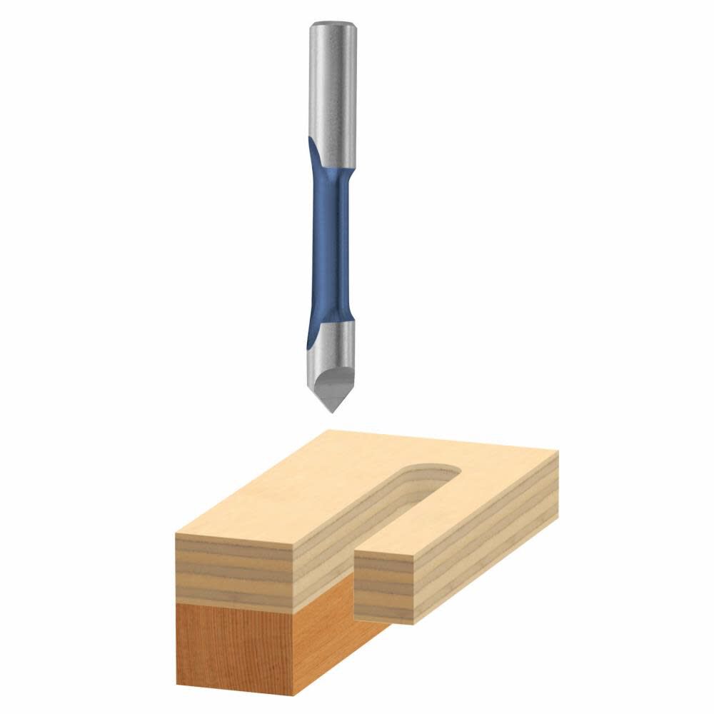 Bosch 3/8in x 7/8in High Speed Steel 1 Flute Pilot Panel Straight Bit