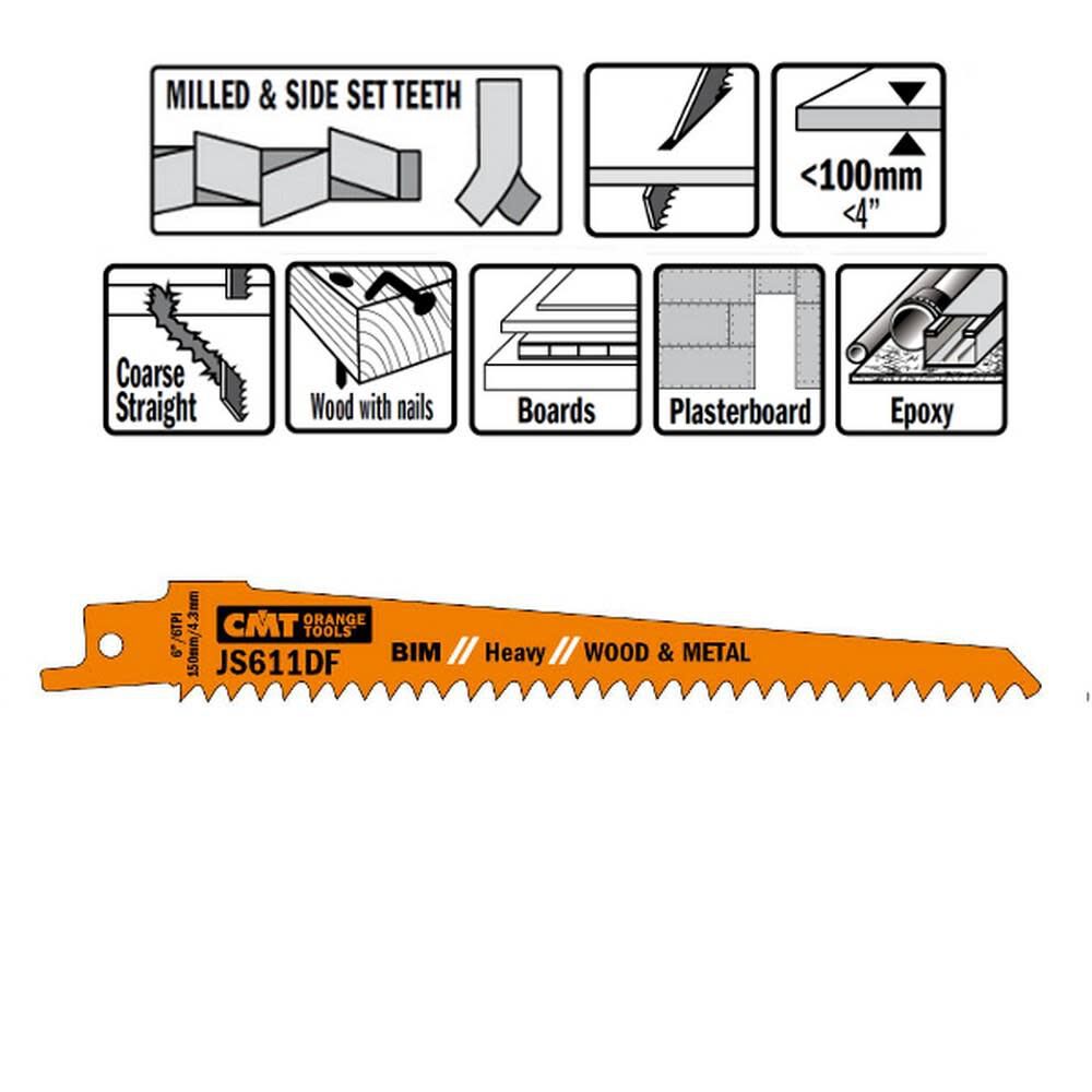 CMT Bi Metal Recip Blade