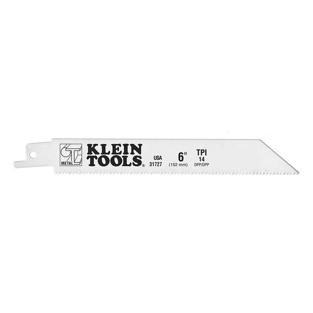 Klein Tools 6 Inch 14 TPI Reciprocating Saw Blades 5 Pieces