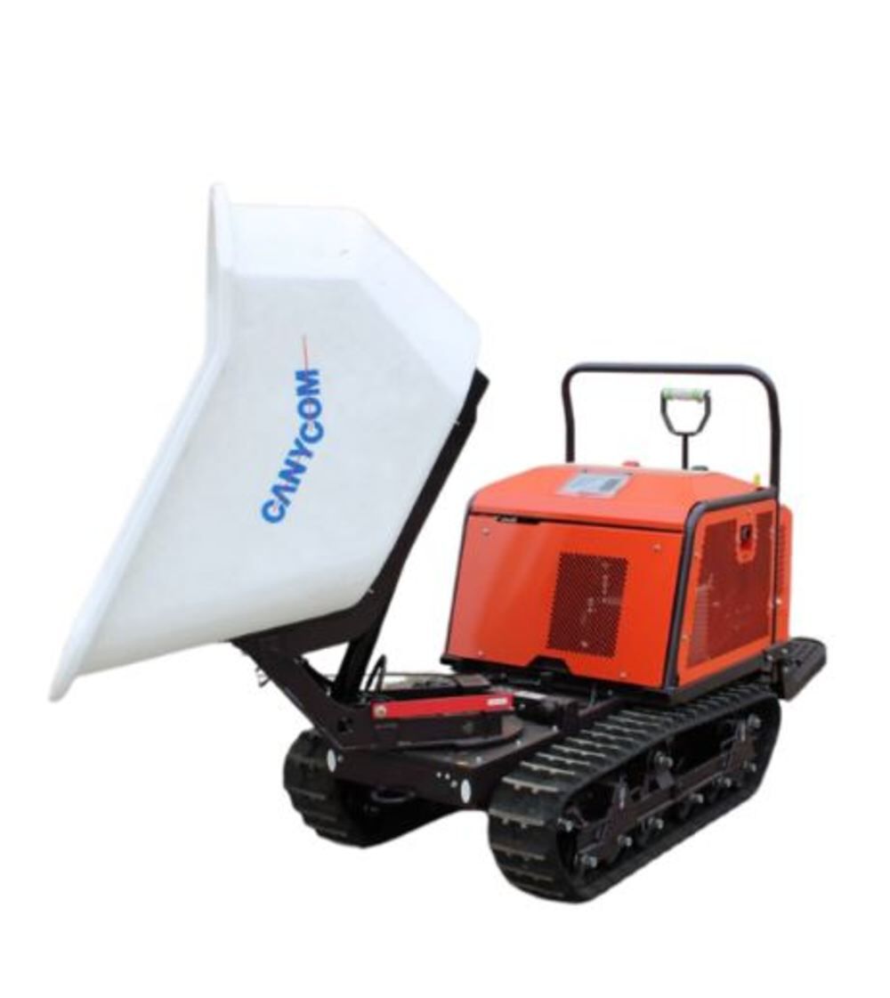 Canycom Self Dumping Rubber Track Concrete Buggy – Pivot Dump