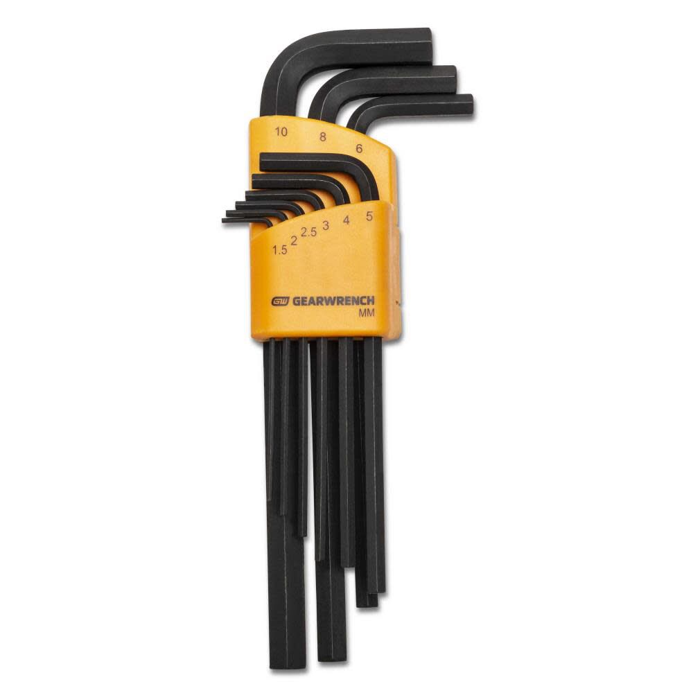 GEARWRENCH Metric Hex Key Set Long Arm 9pc