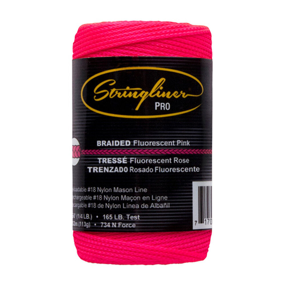 Stringliner 250 Ft. Braided Flo Pink Mason’s Line Roll