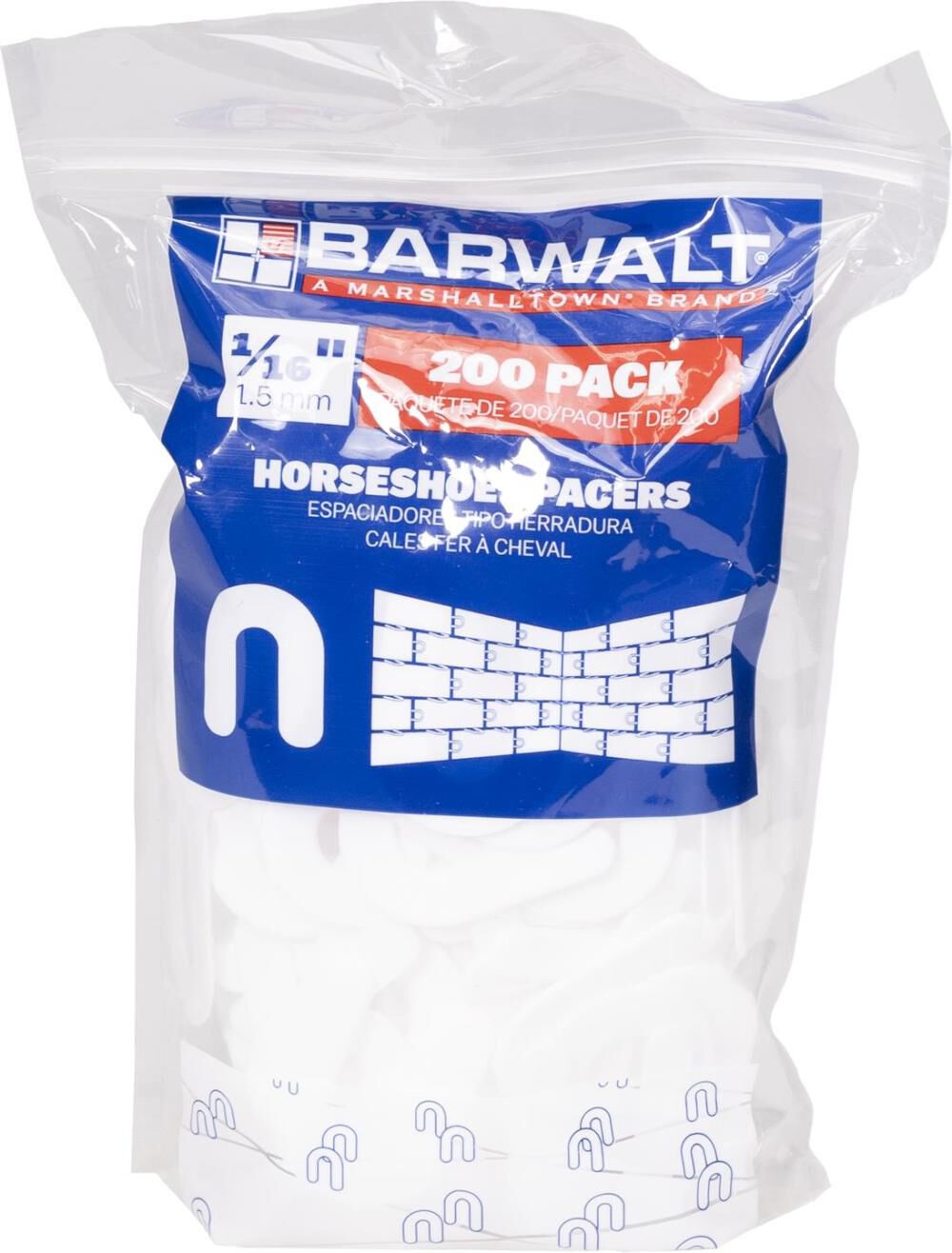 Marshalltown 1/16 Inch Horseshoe Spacer 200 Pieces