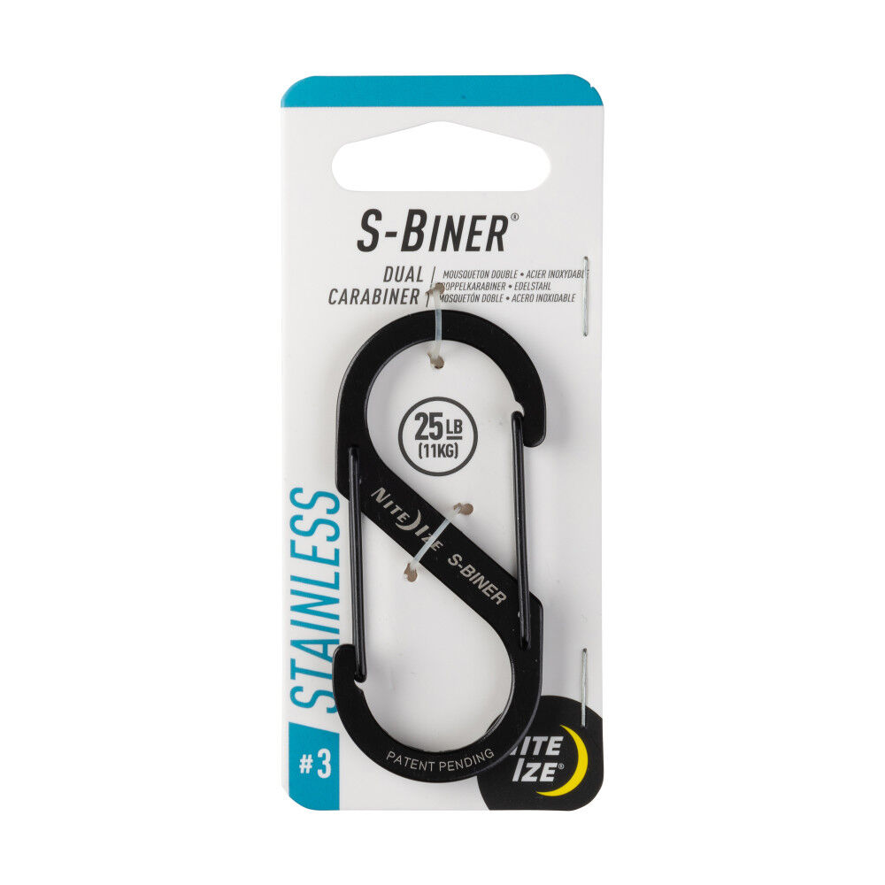 Nite Ize S-Biner Dual Carabiner Stainless Steel #3 Black