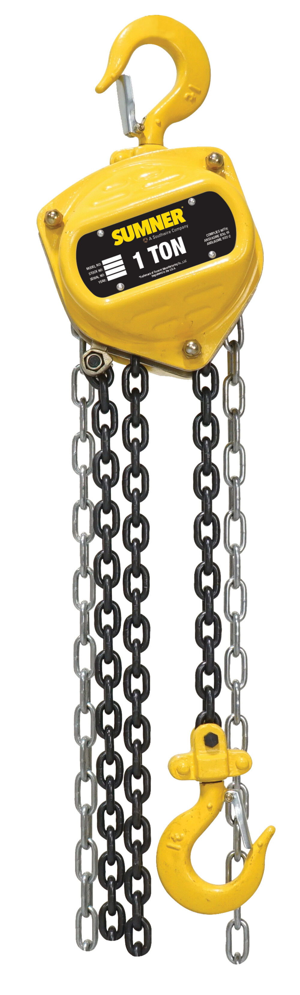 Sumner CB100C15 1 Ton Chain Hoist 15 Ft.