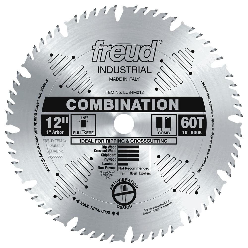 Freud 12in Combination Blade