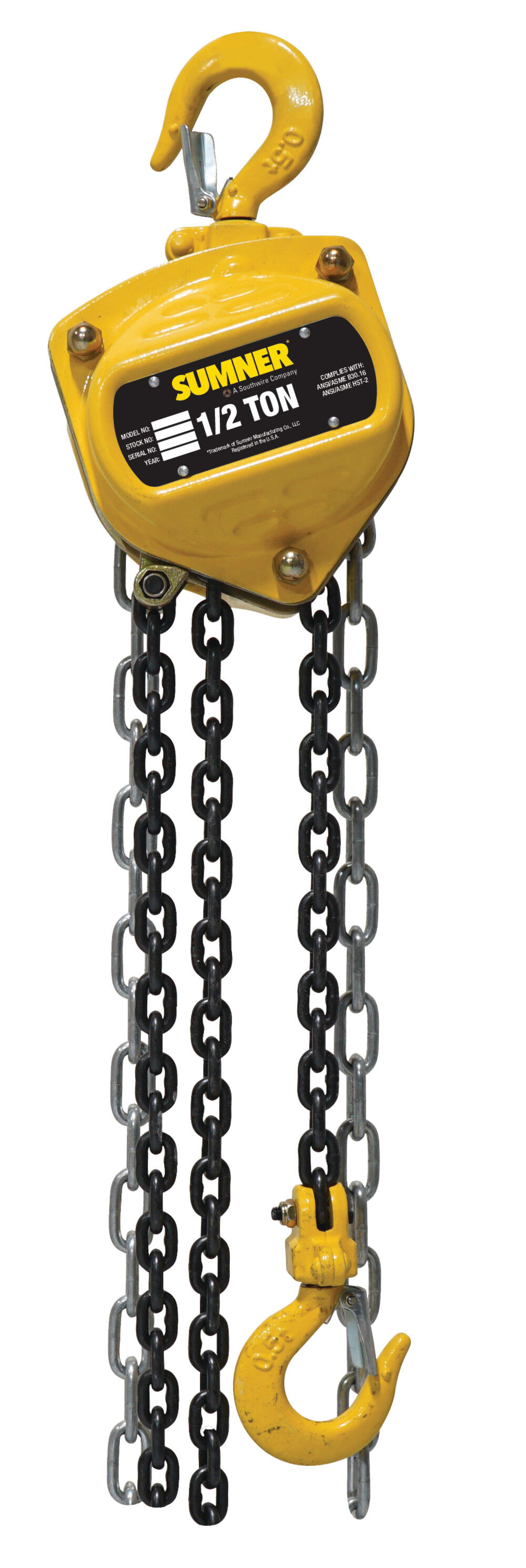 Sumner CB050C20 1/2 Ton Chain Hoist 20 Ft.