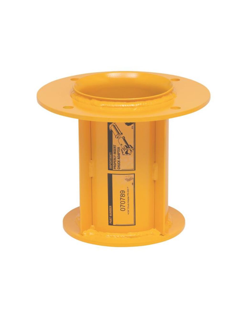 Rhino Tool 4-3/4 in Chuck Adapter – for Rhino PD-200 (requires 7 in Master Chuck Assembly)