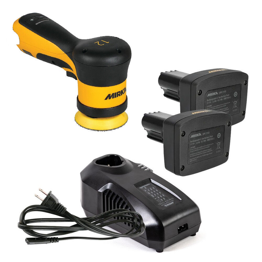 Mirka 12V Cordless 3 Inch 12mm Orbital Polisher Kit