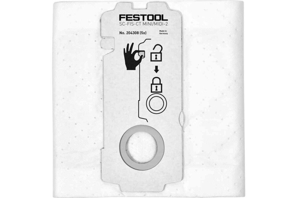 Festool SELFCLEAN Filter Bag SC-FIS-CT MINI/MIDI-2 – 5 pk