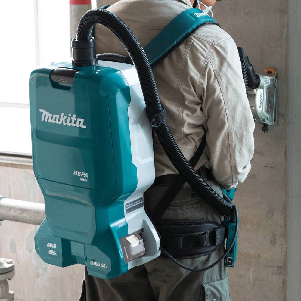 Makita 18V X2 (36V) LXT Backpack Dry Dust Extractor 1.6 Gallon HEPA FilterAWS Capable Cordless (Bare Tool) - Image 5