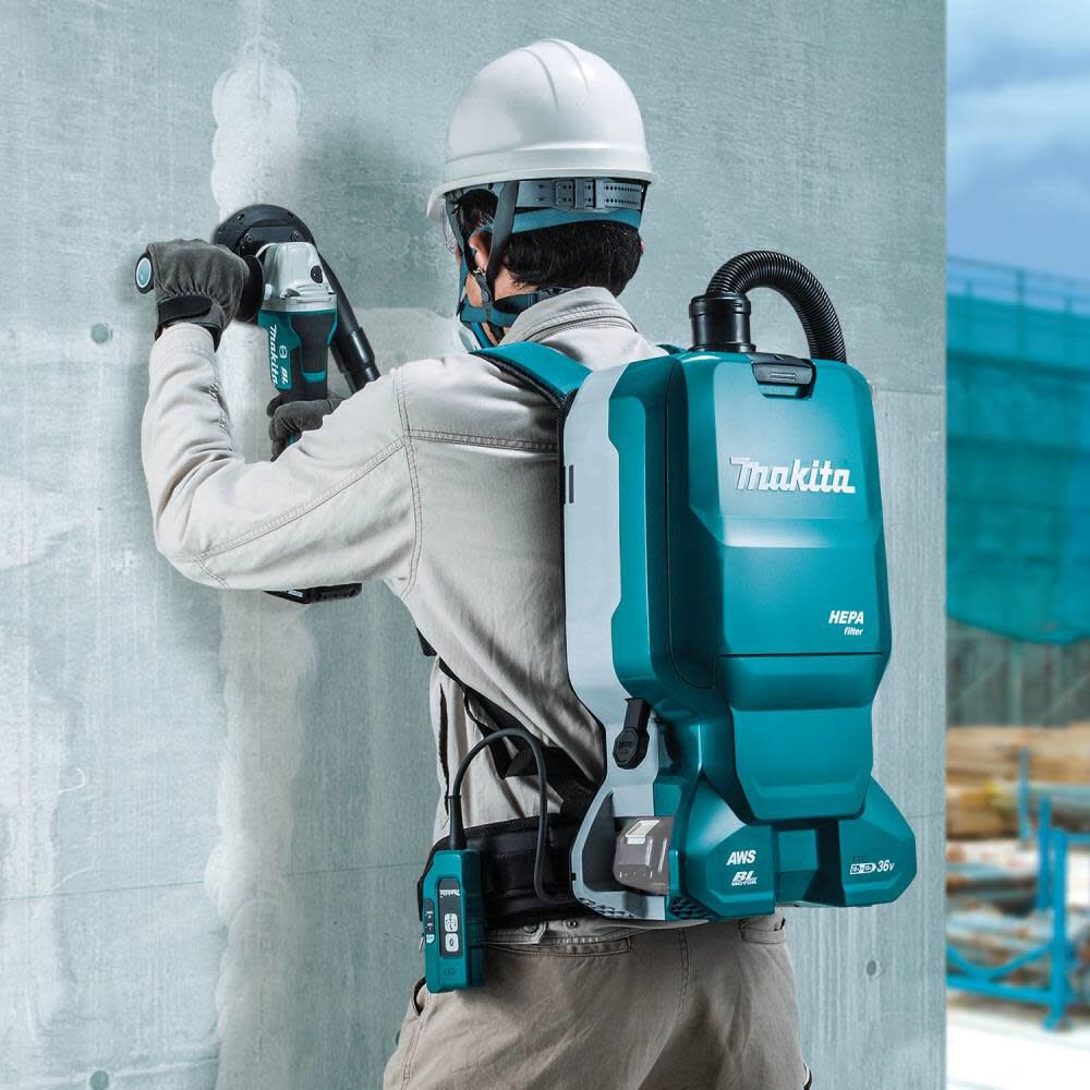Makita 18V X2 (36V) LXT Backpack Dry Dust Extractor 1.6 Gallon HEPA FilterAWS Capable Cordless (Bare Tool) - Image 6