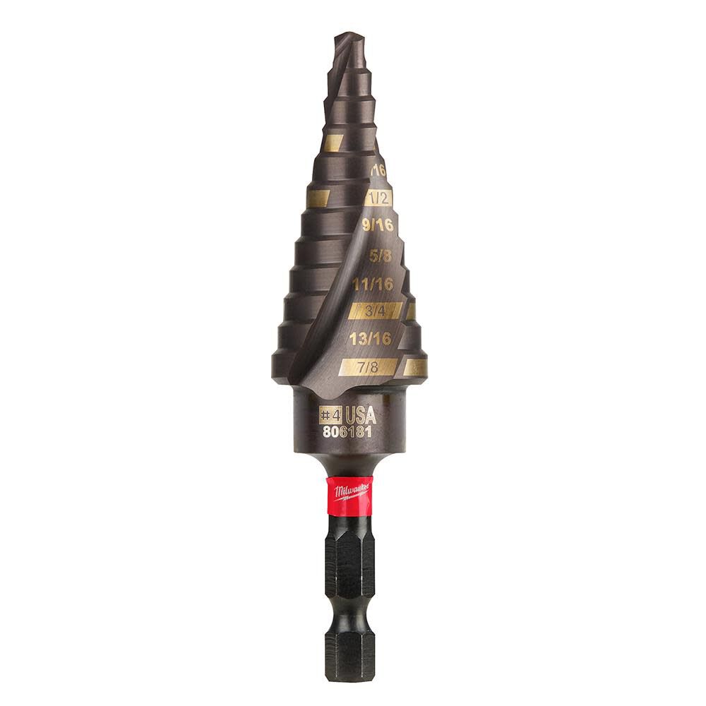 Milwaukee SHOCKWAVE Impact Duty Step Bit #4 3/16 – 7/8 in.