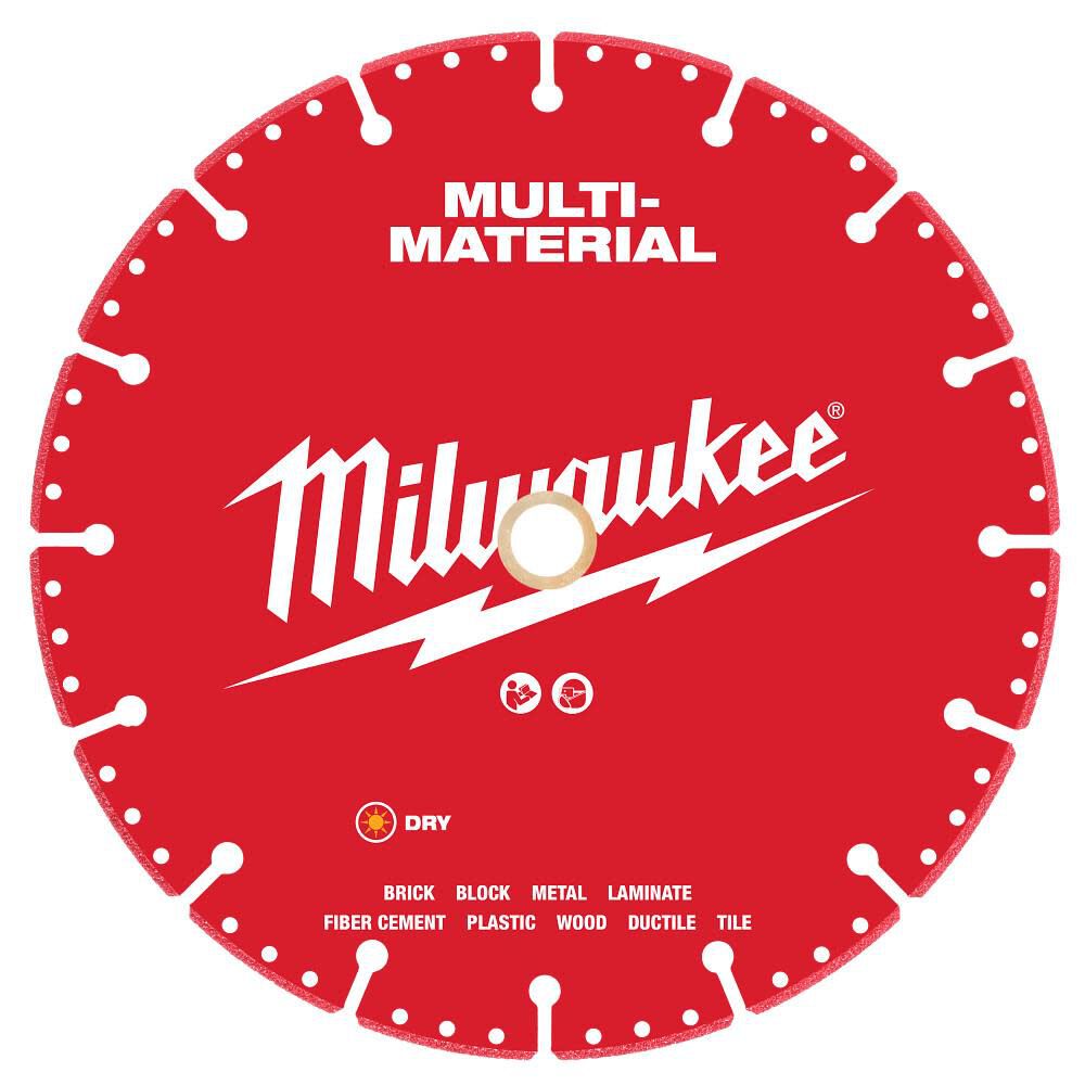 Milwaukee 9 Inch Segmented Rim Diamond Blade for Brick, Metal, and Wood