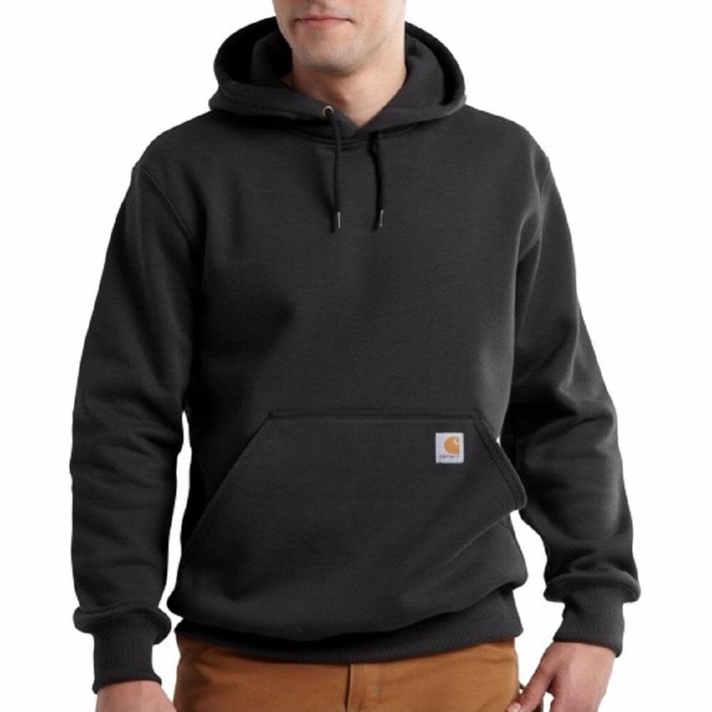 Carhartt Paxton Rain Defender Black Heavyweight Hooded Sweatshirt – XL