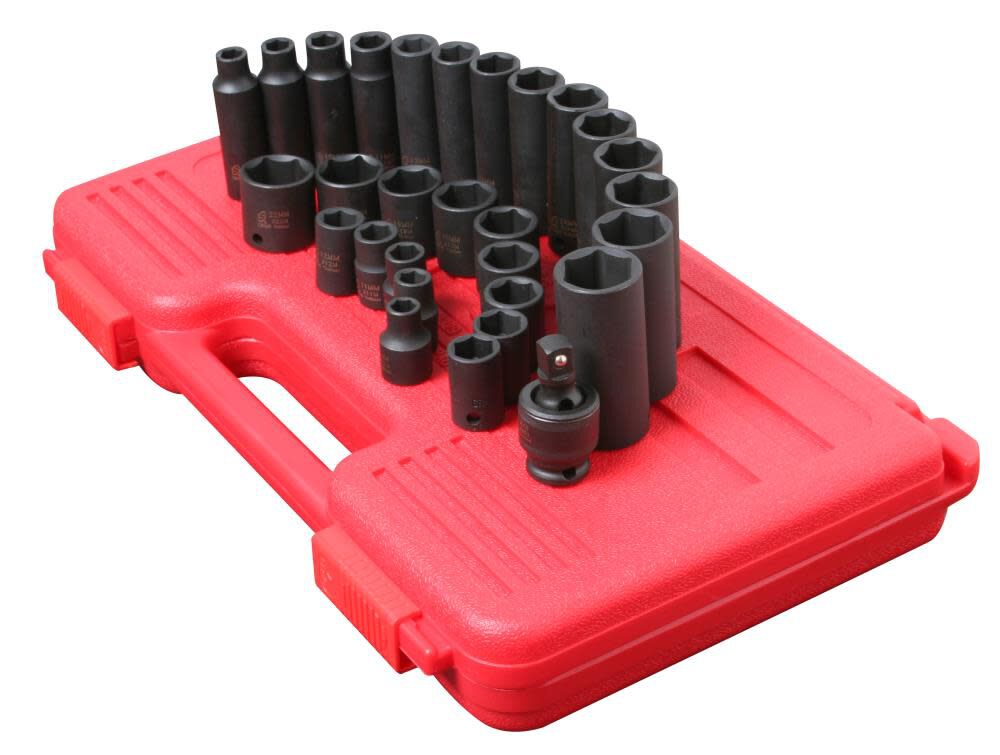 Sunex 29 pc. 3/8 In. Dr. Metric Master Impact Socket Set