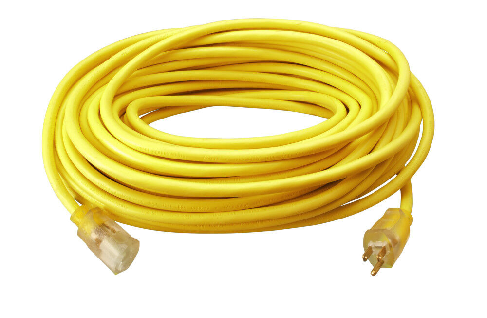 Southwire SJTW Outdoor Extension Cord 12/3 50 Ft Yellow