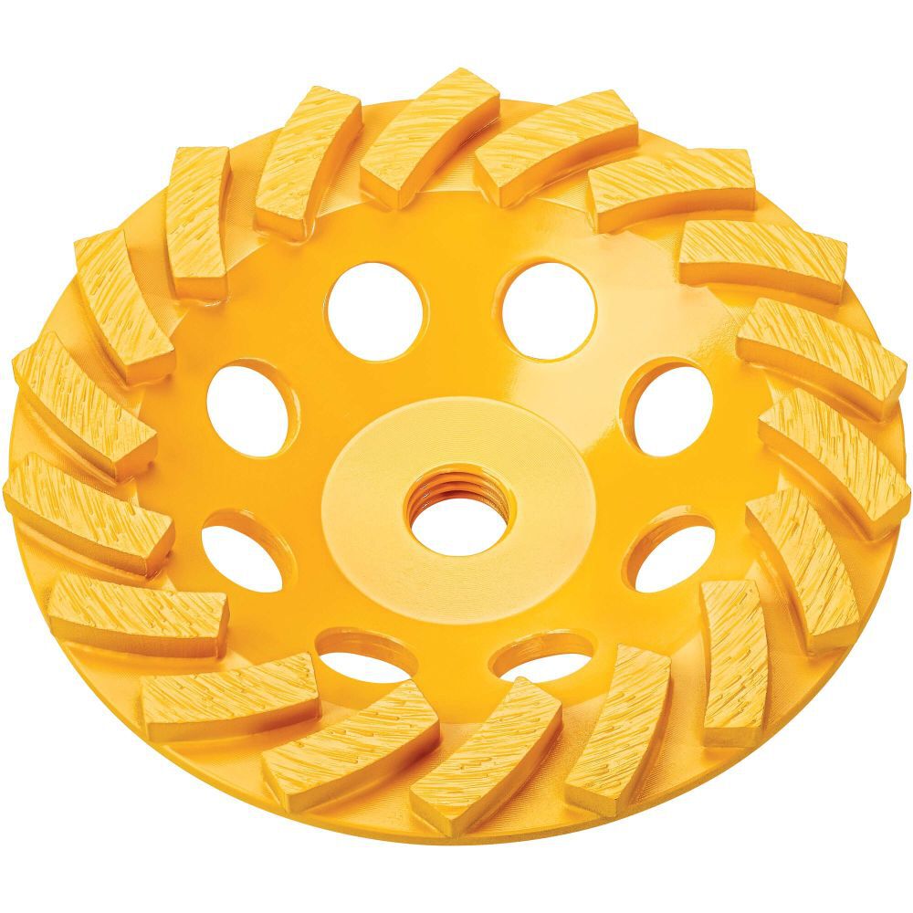 DEWALT 7 Inch Single Row XP Segmented Turbo Rim Diamond Cup Wheel for Masonry Materials
