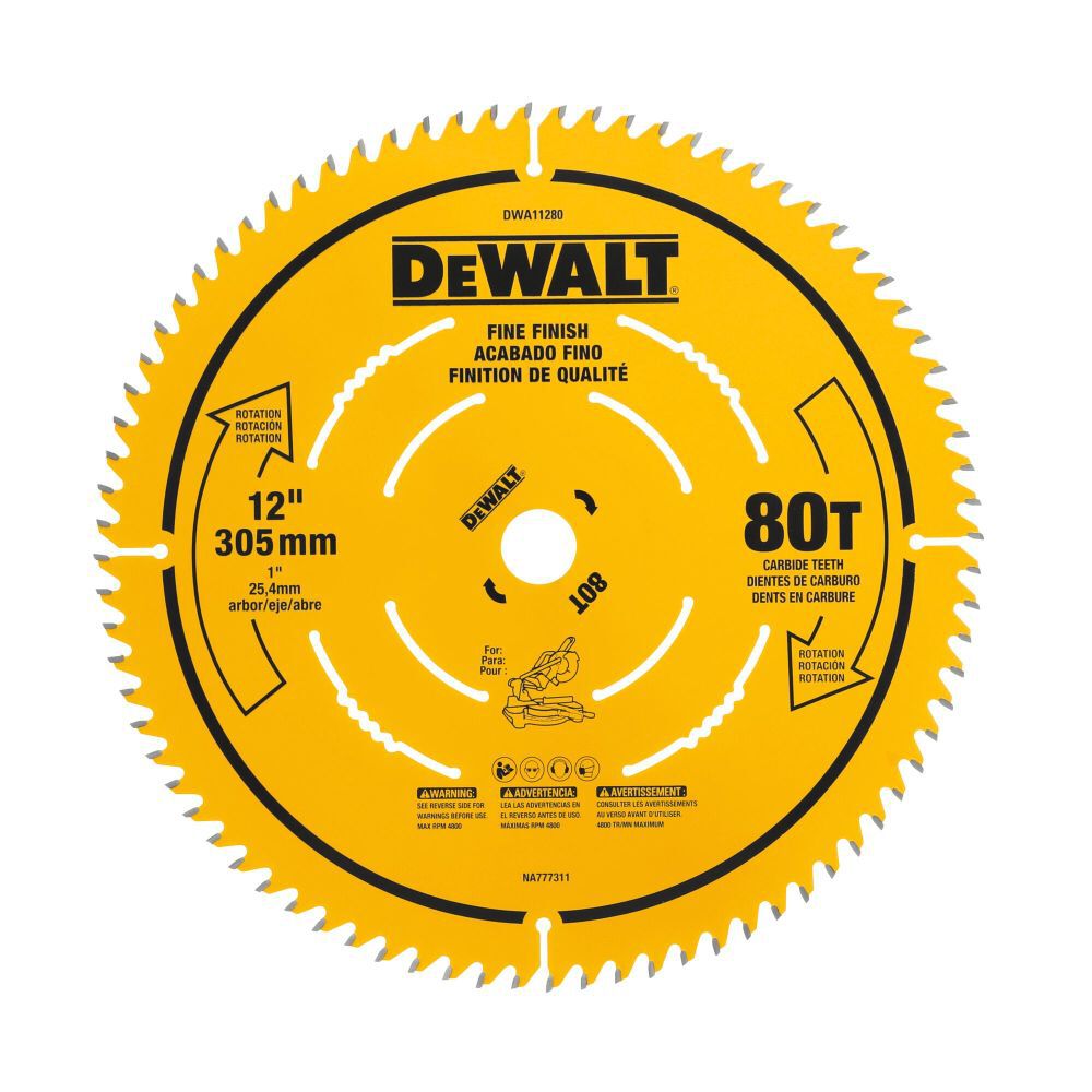 DEWALT Circular Saw Blade 12in 80T