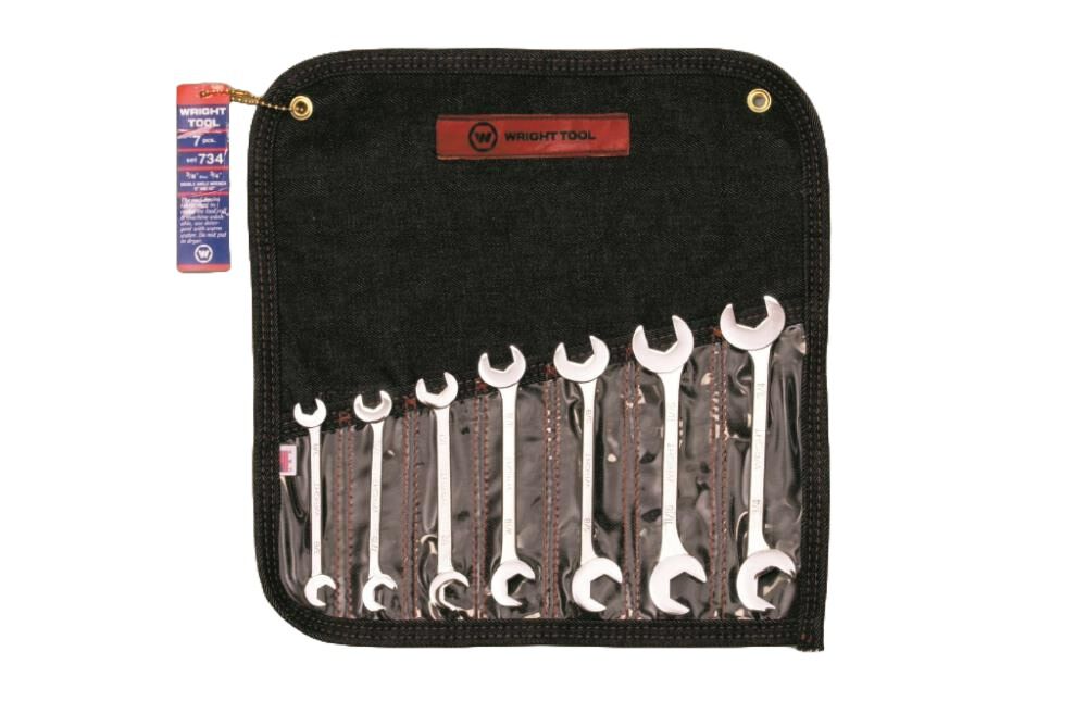 Wright Tool 7 pc. Open End Double Angle 15 & 60 Degrees