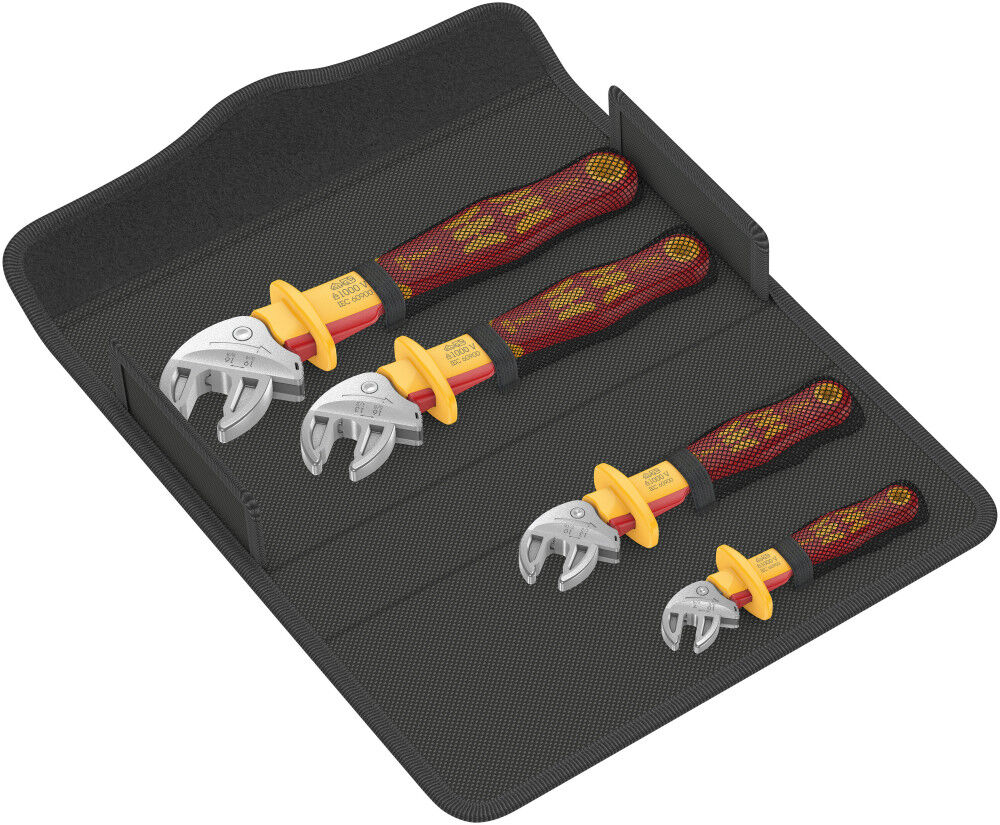 Wera Tools 4pc VDE-Insulated Self-Setting Spanner Set