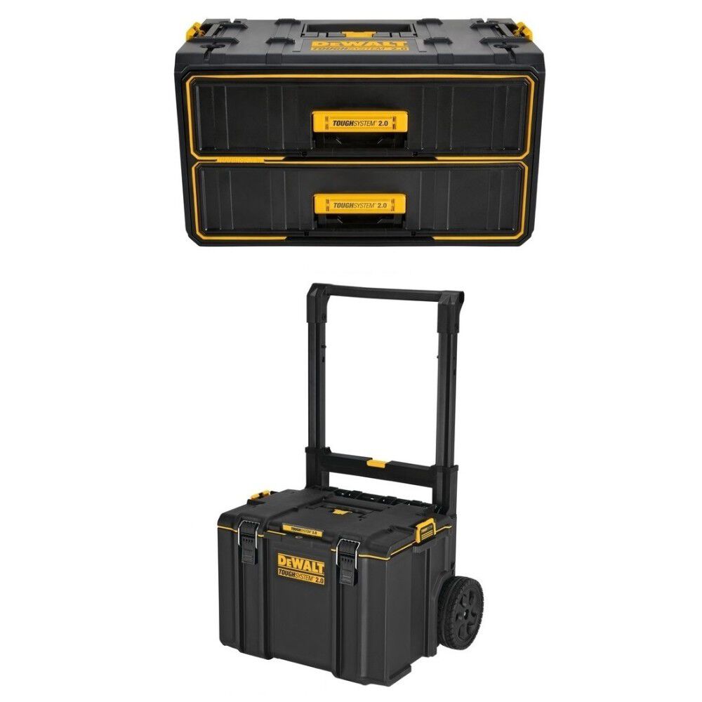 DEWALT ToughSystem 2.0 Rolling Toolbox & Two-Drawer Unit Bundle