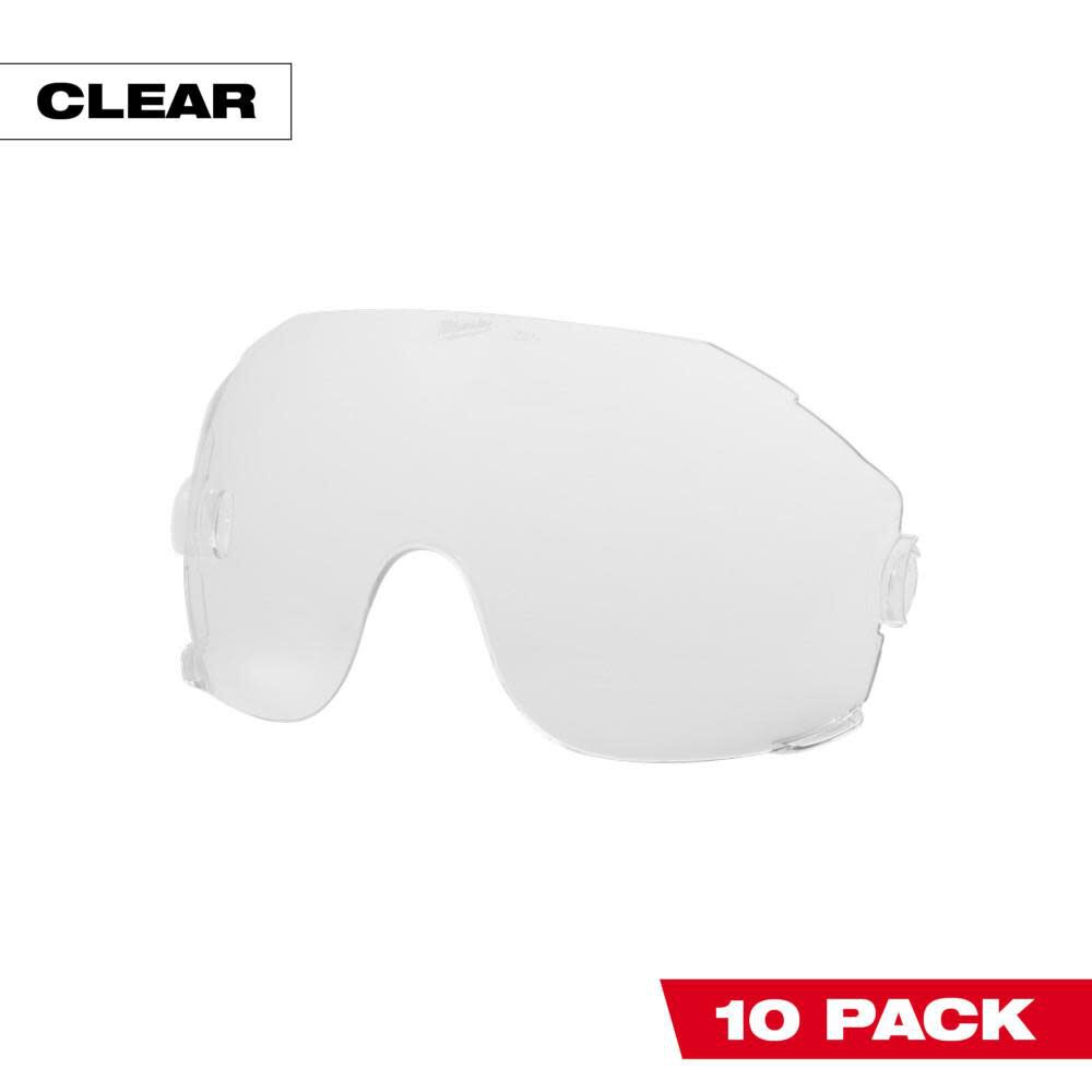 Milwaukee Clear Eye Visor Replacement Lenses 10pk