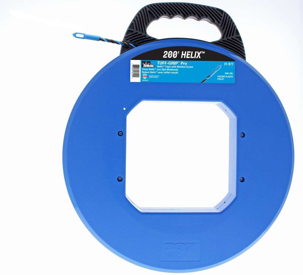 Ideal Industries Fish Tape, 200 Ft. Helix, Molded Tip