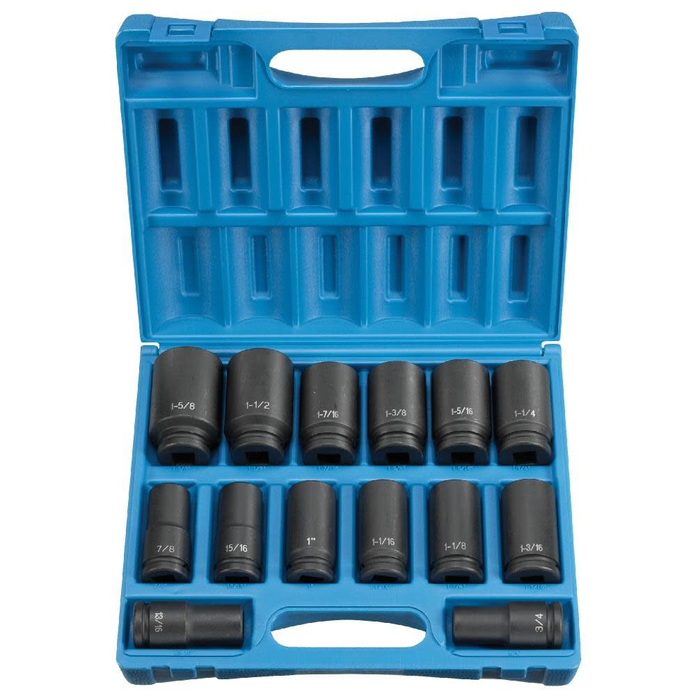 Grey Pneumatic 3/4 In. Dr. 14 pc. Deep Length Set