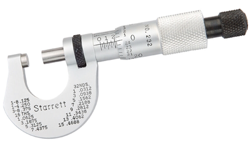Starrett No. 232 Outside Micrometers