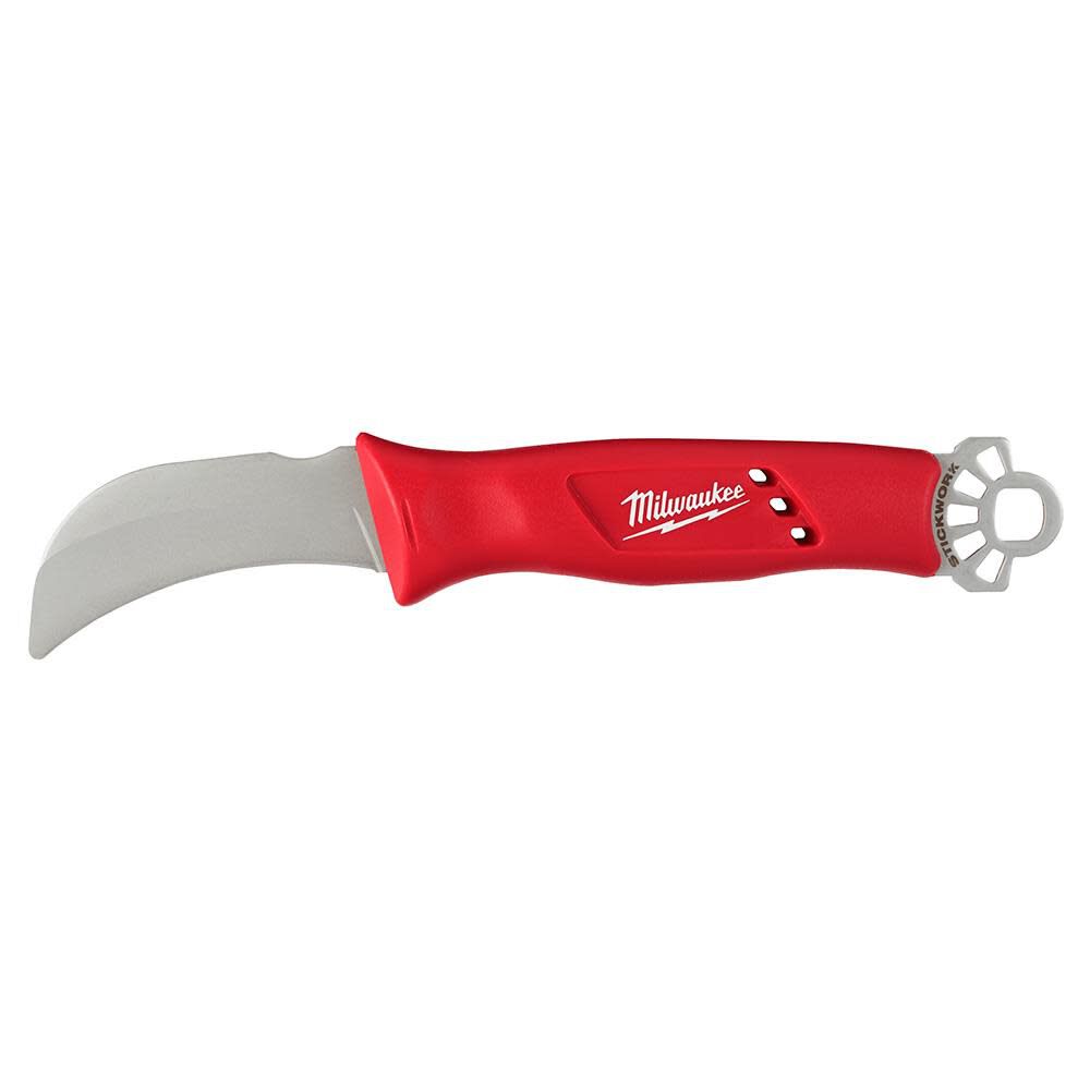 Milwaukee Lineman’s Hawkbill Knife with STICKWORK 3-in-1 Ring