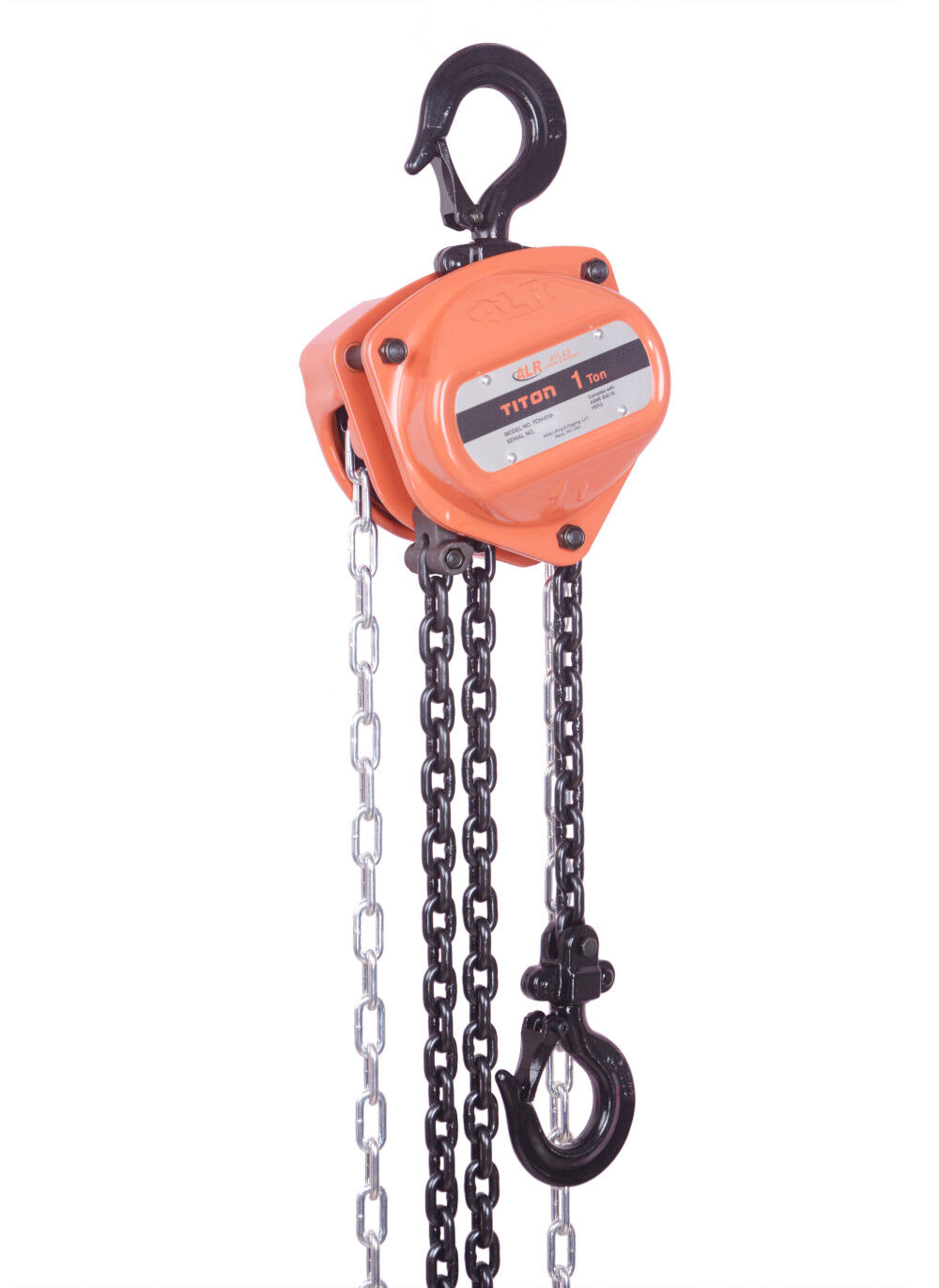 Atlas Lifting and Rigging TCH 1 Ton Chain Hoist 2200 lbs 20 Ft. Lift