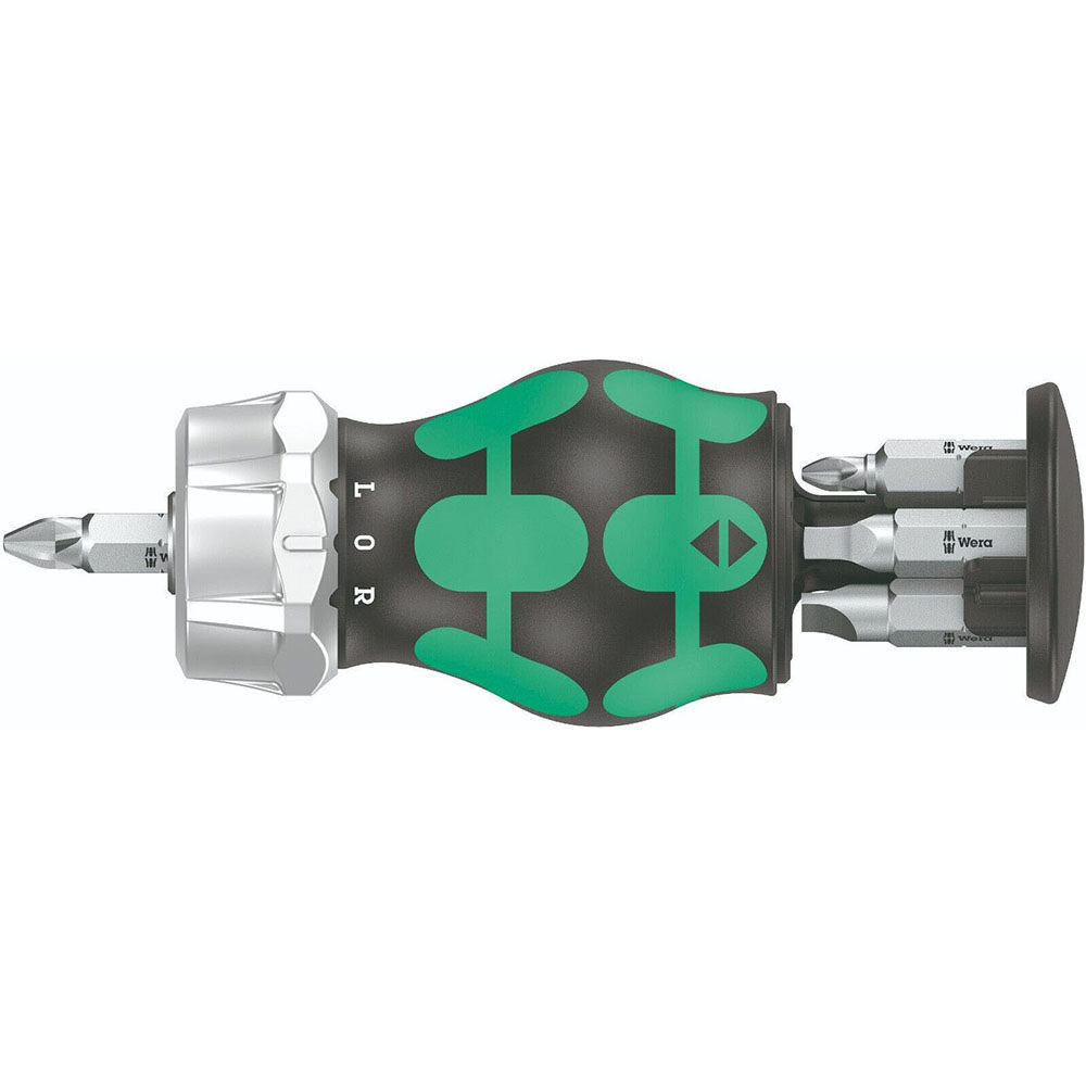 Wera Tools Kraftform Kompakt Stubby Magazine RA 4 Screwdriver with Bits