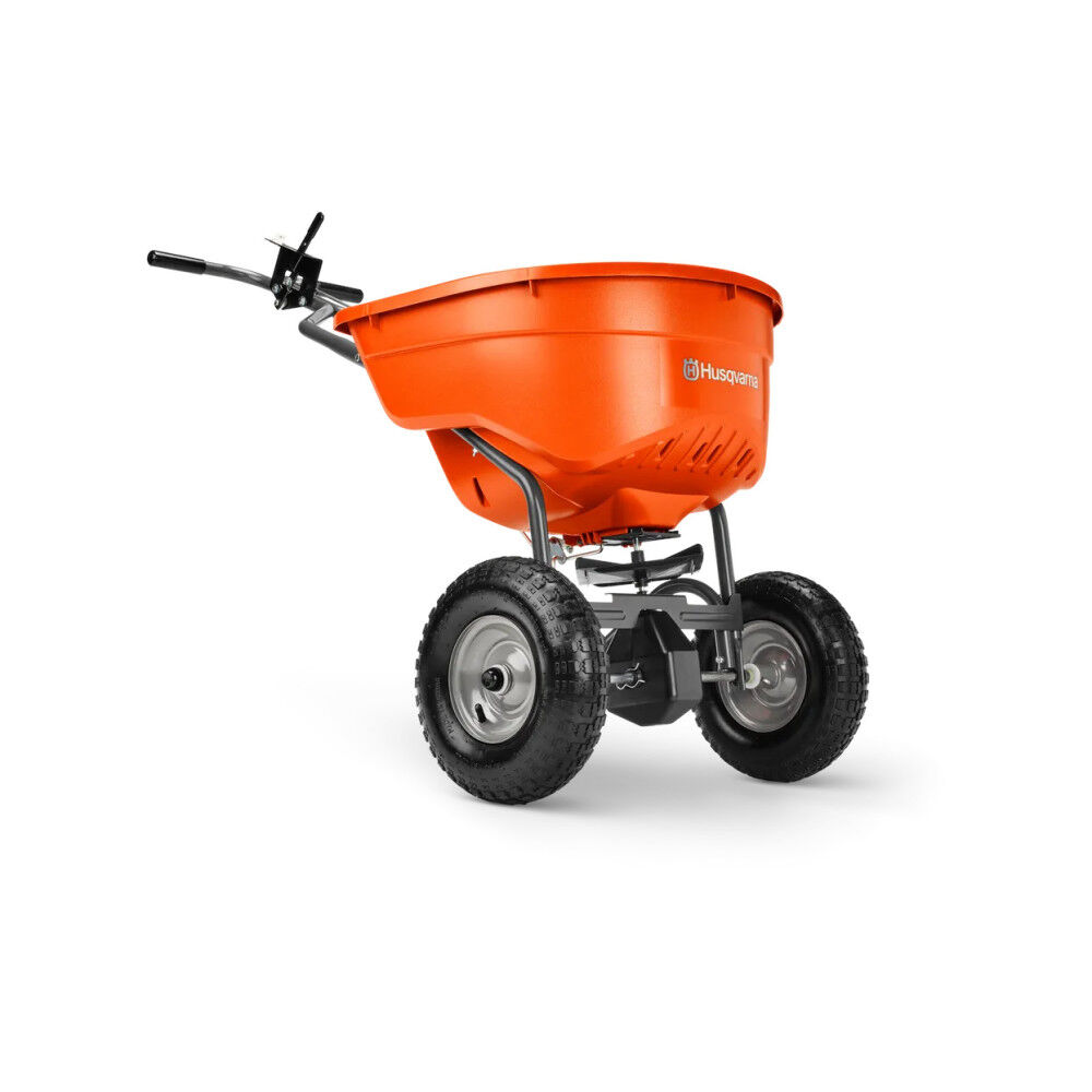 Husqvarna 130 Pound 10 – 12 Foot Spread Pattern Push Broadcast Spreader