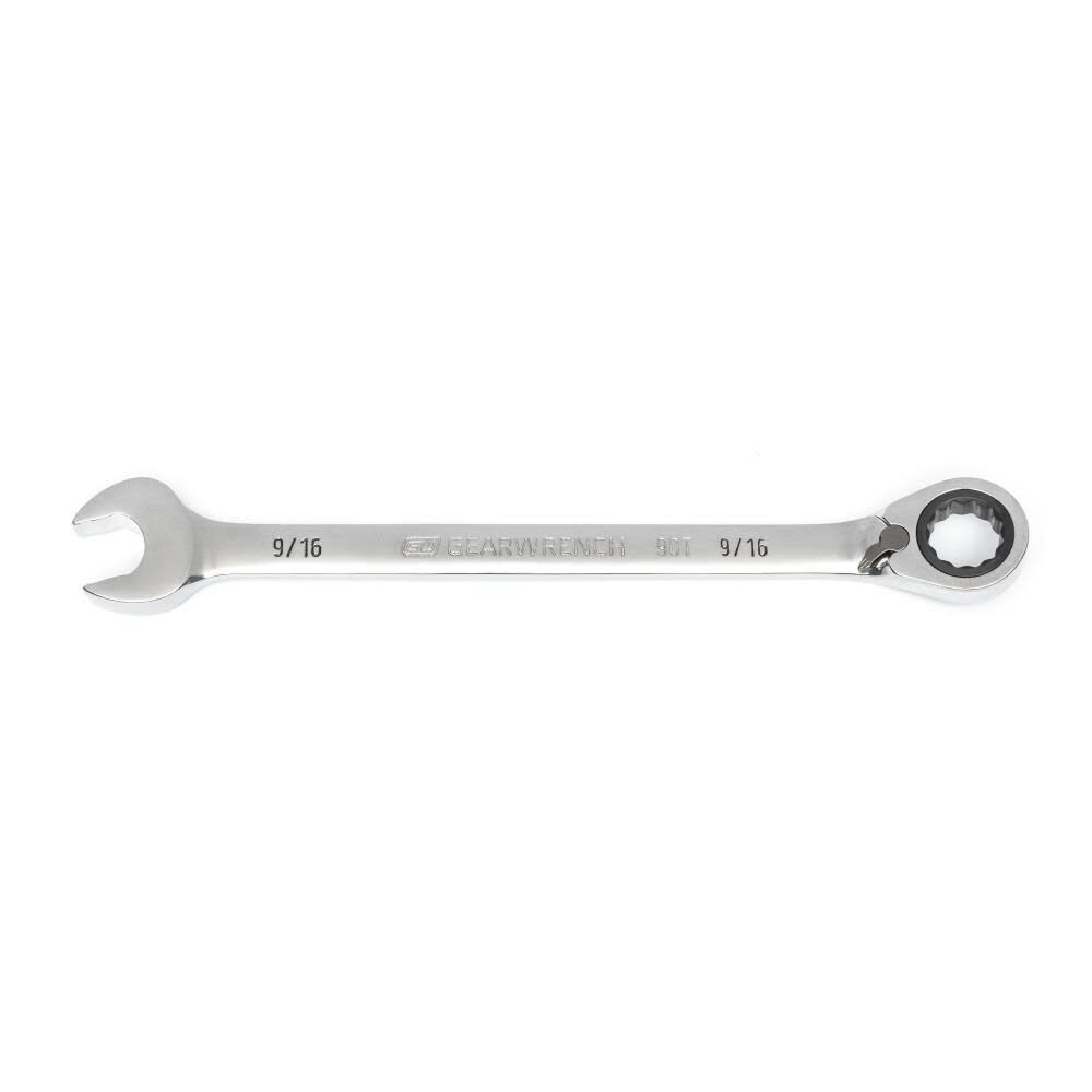 GEARWRENCH 9/16 Inch 90-Tooth 12 Point Reversible Ratcheting Wrench