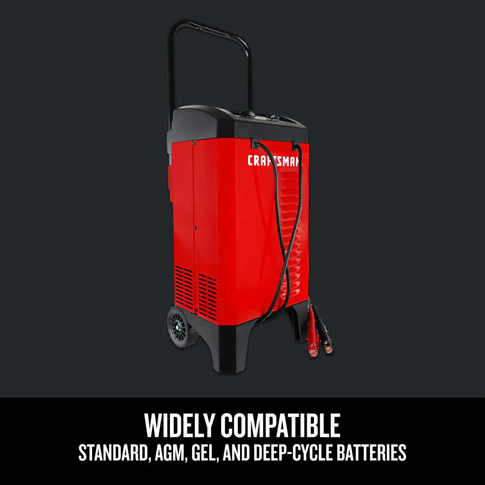 CRAFTSMAN 175A Cranking 12V Manual Wheeled Battery Charger and Jump Starter