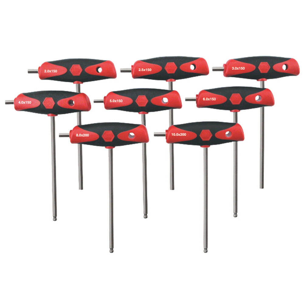 Wiha Dual Drive Metric T-Handle Foam Tray Set, 8 Piece