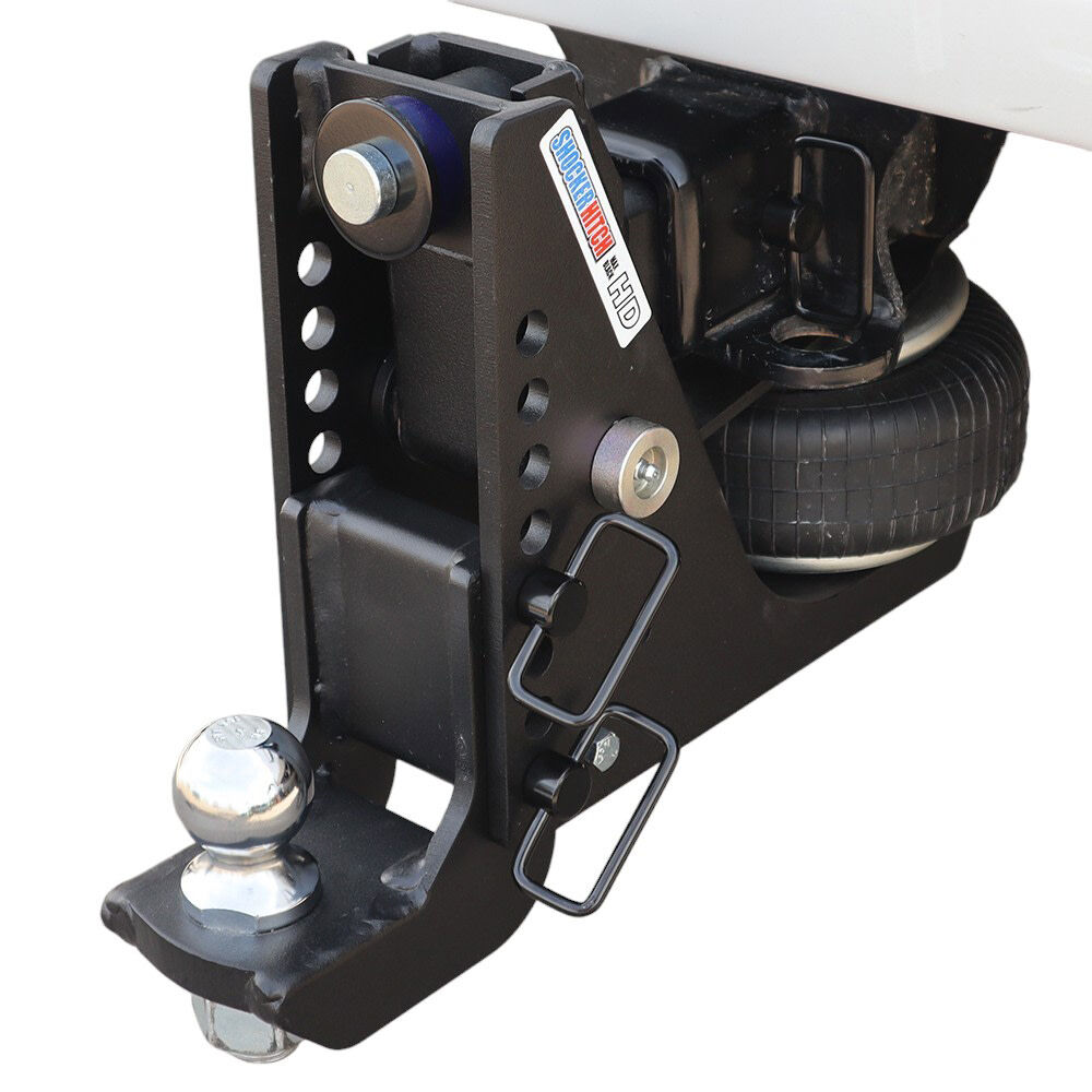 Shocker Hitch HD 20K Max Black 2.5 Inch Air Receiver Hitch & Drop Ball Mount 2 Inch Hitch Ball