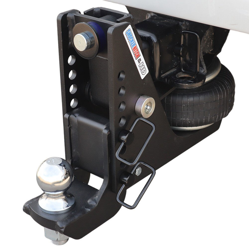 Shocker Hitch HD 20K Max Black 2.5 Inch Air Receiver Hitch & Drop Ball Mount 2-5/16 Inch Hitch Ball
