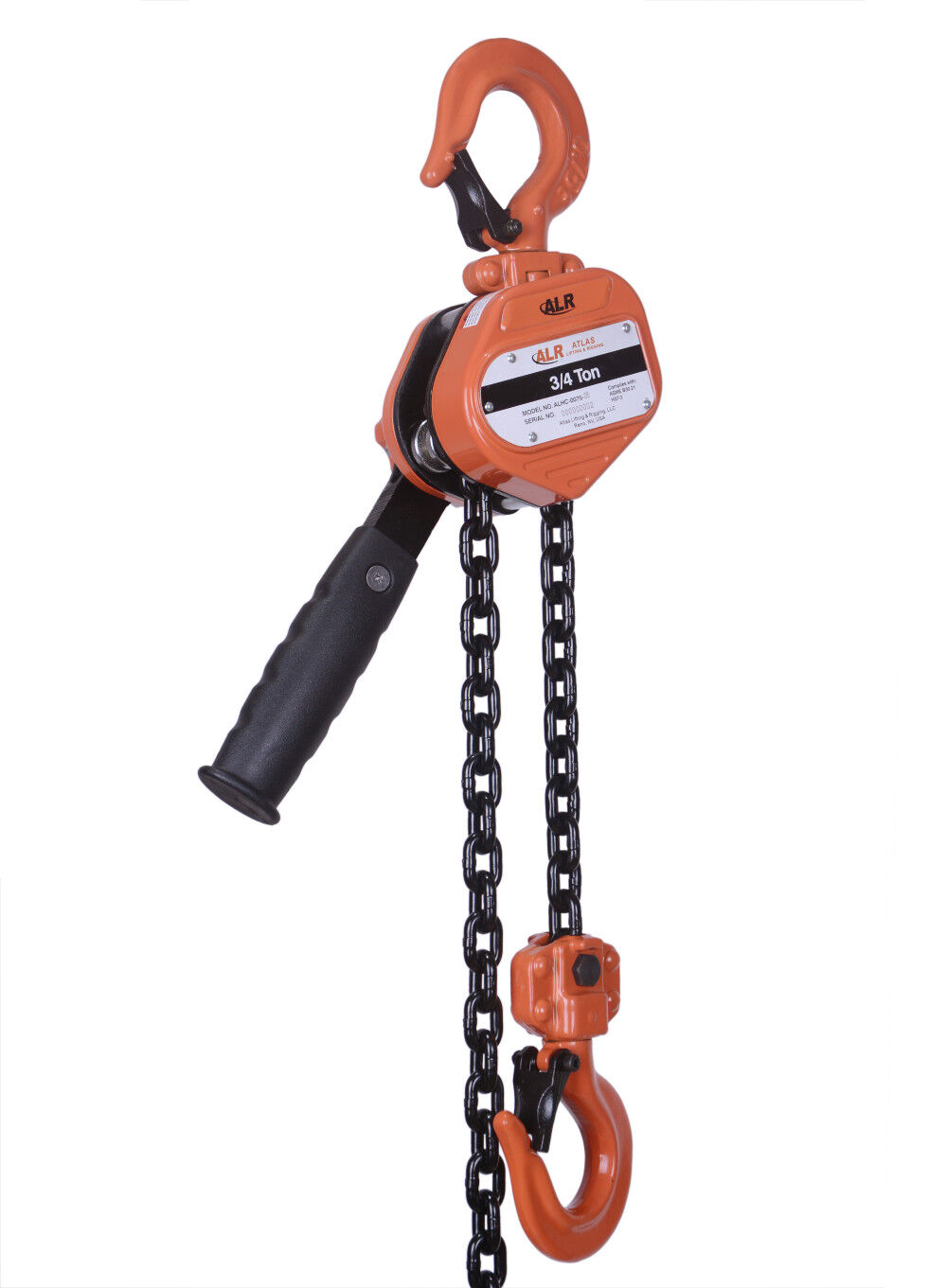 Atlas Lifting and Rigging ALCH 3/4 Ton Compact Lever Hoist 1650 lbs 15 Ft. Chain
