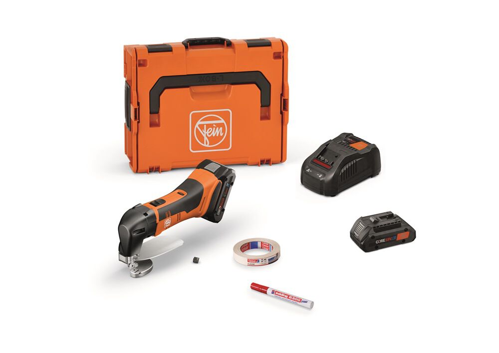 Fein Cordless Sheet Metal Shears up to 16 Gauge Kit