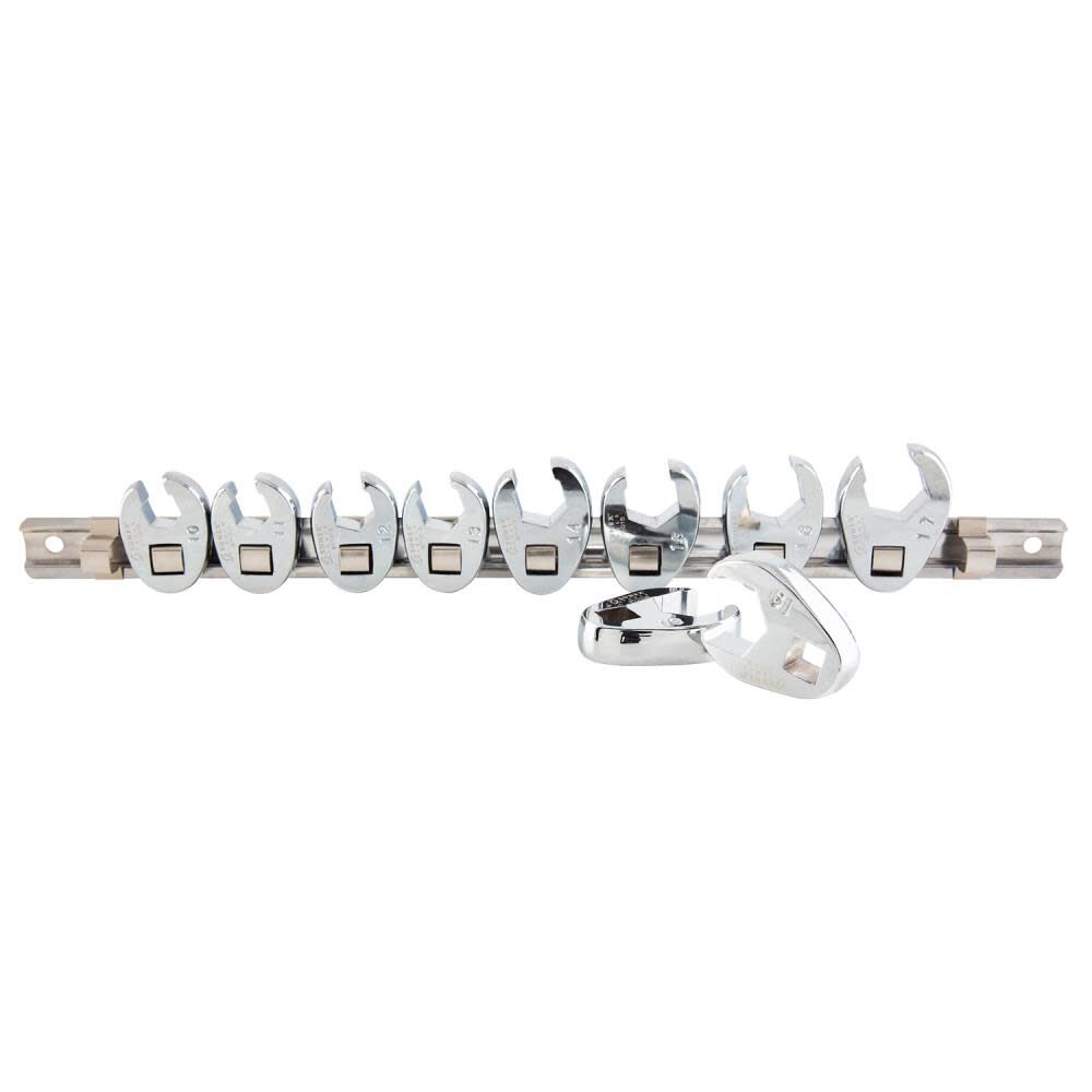 Sunex 3/8 In. Drive Metric Crowfoot Wrench Set 10 pc.
