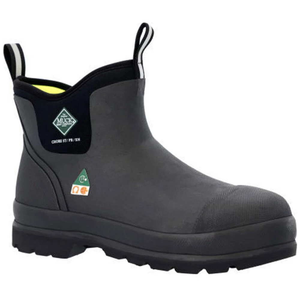 Muck Boots Mens Chore Classic Chelsea CSA Steel Toe Boots Black Size 10