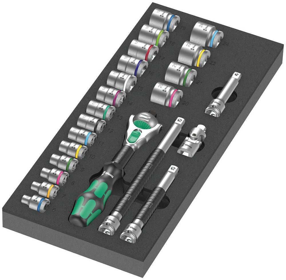 Wera Tools 9721 Foam Insert 8000 B Zyklop Ratchet Set 1 23pc