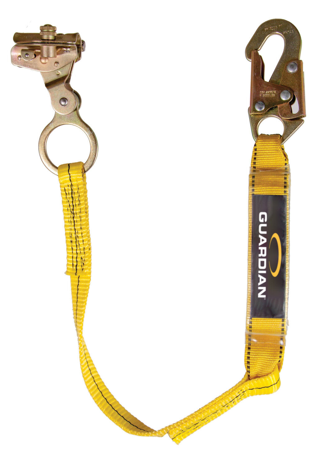 Guardian Fall Protection Rope Grab with Attached 3′ Shock Absorbing Lanyard