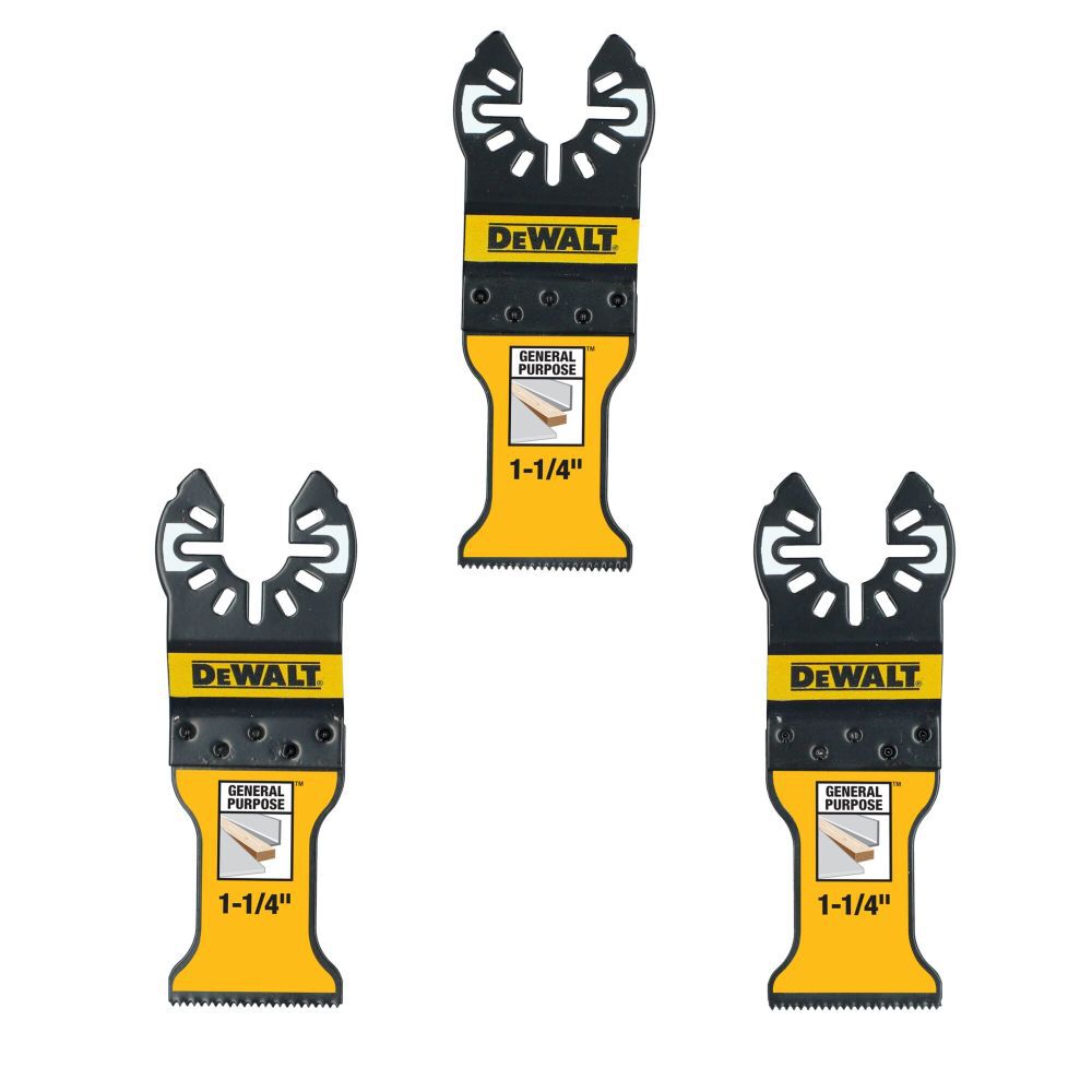 DEWALT 1-1/4 Inch Oscillating Wood With Nails Blade 3 Pieces