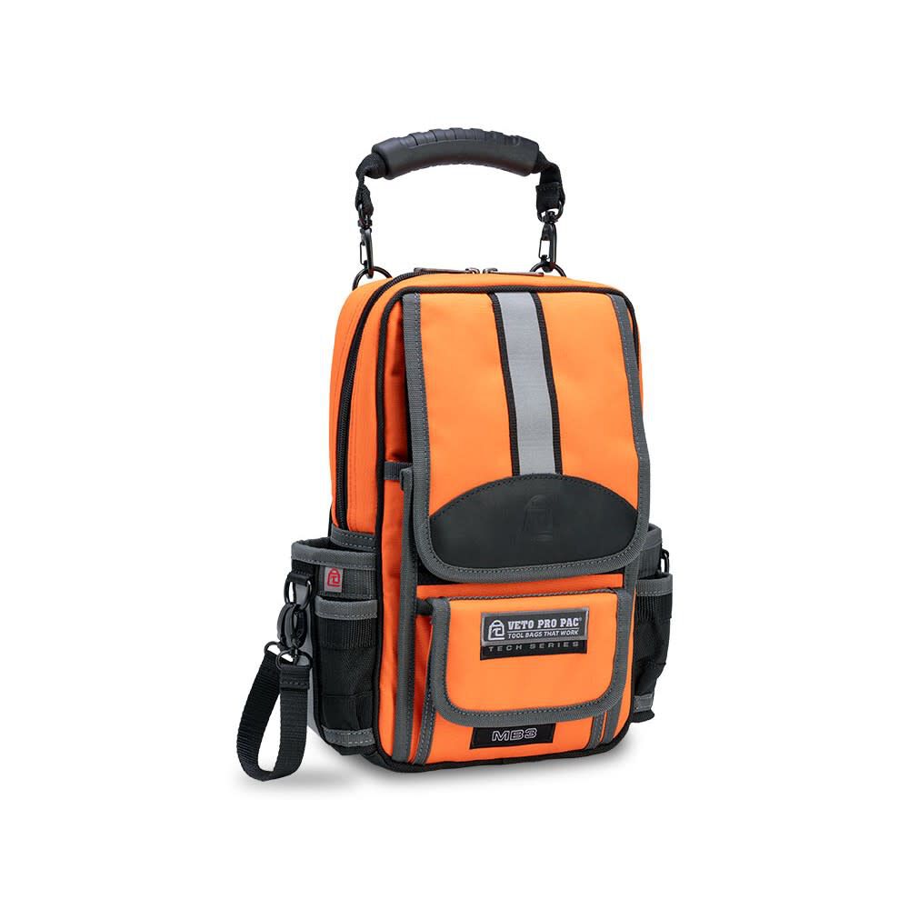 Veto Pro Pac Zippered Diagnostic Meter Bag (No Base) Large, Hi-Viz Orange